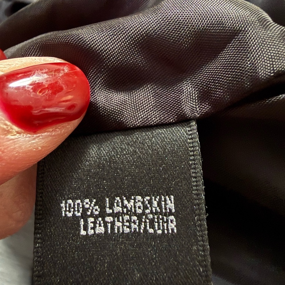 Lafayette 148 New York Lambskin Leather Black Studded Pencil Skirt- New With Tag - Picture 7 of 8
